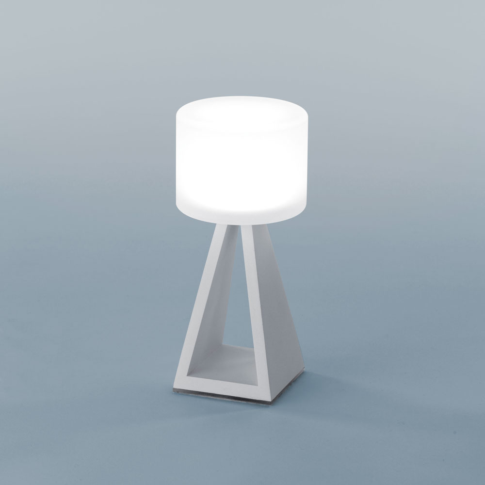 Vivida International PUP GLASS BIANCO Lampada Tavolo 7W 3000K DIMMERABILE