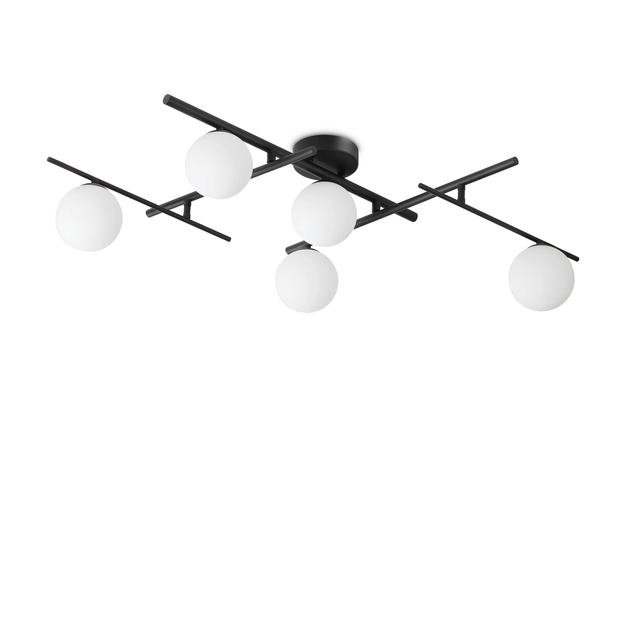 Ideal Lux Plafoniera Atlas 5 Luci Nero