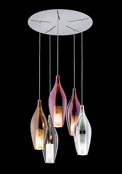 Di Glass La lampada a sospensione Toy 5 luci Come foto