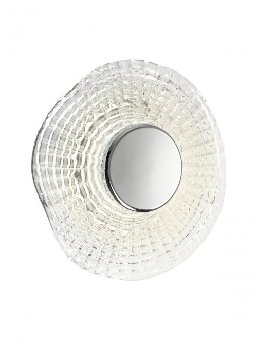 Redo Group Applique Led Cromo Piatto Vetro 20cm Reef 05-968