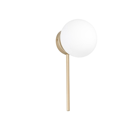 ONDALUCE AP JEWEL APPLIQUE MODERNA ORO VETRO SFERA BIANCO
