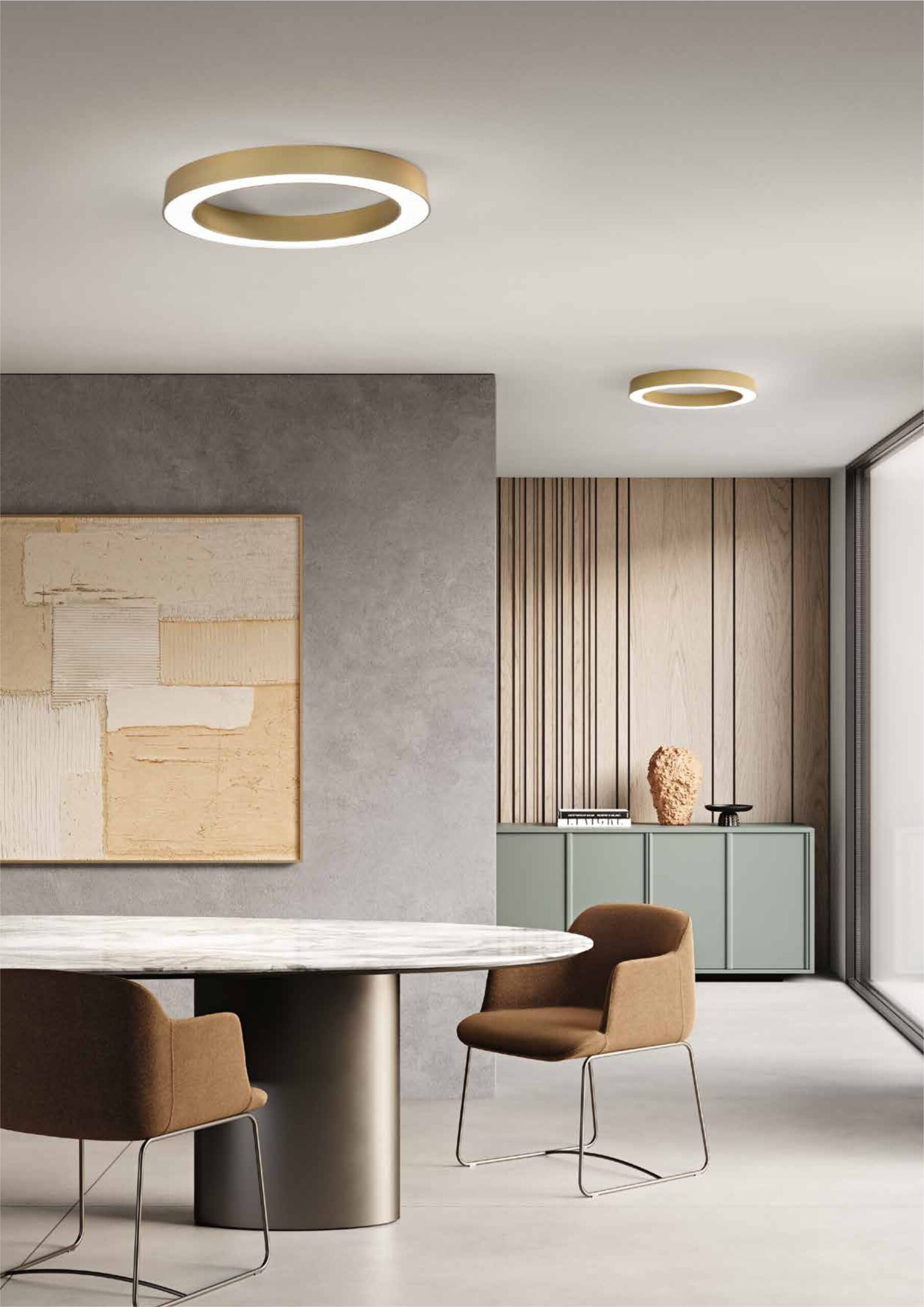 OndaLuce GLOBUS | Plafoniera Diam. 80 oro