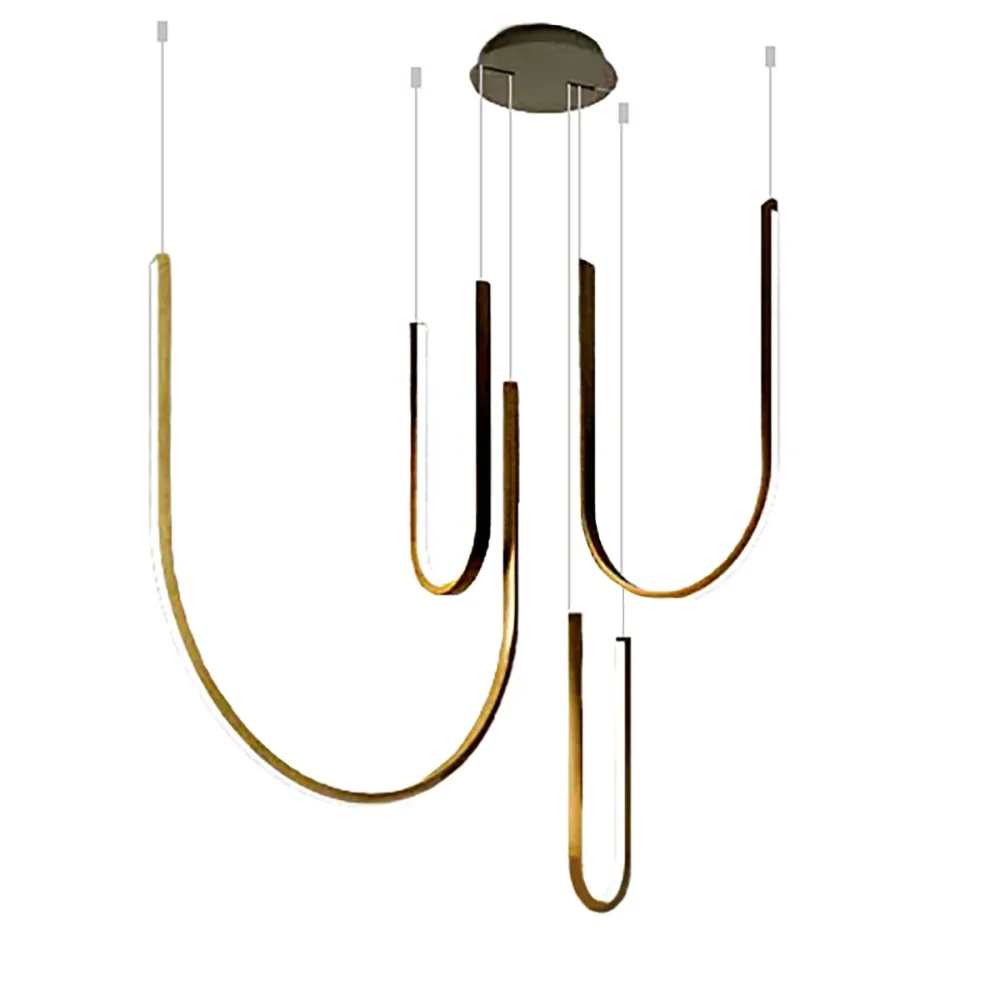 Fratelli Braga Ssospensione a led GLIFO oro spazzolato 2168 S4