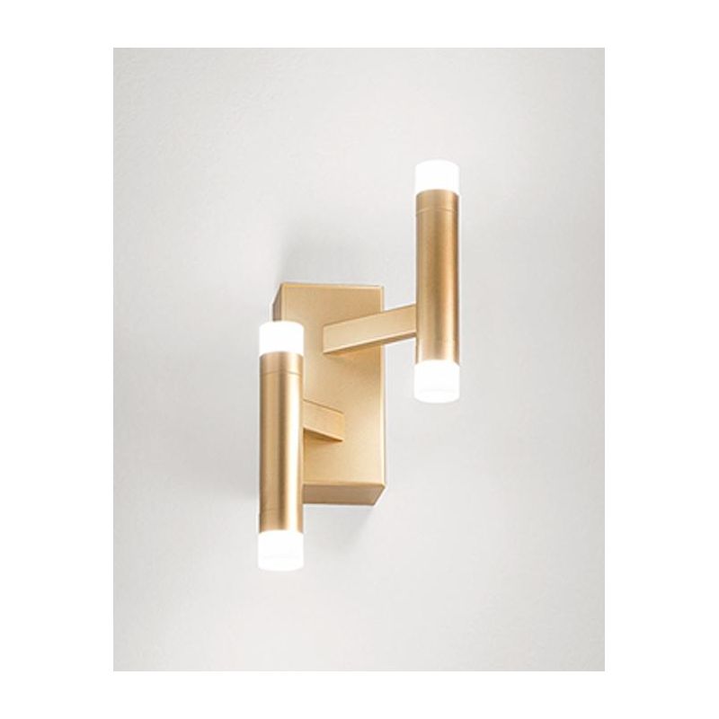 Perenz CANDLES APPLIQUE 2 LUCI  IN ALLUMINIO ORO  LED 12W LUCE 3000K DIMMERABILE BIEMISSIONE