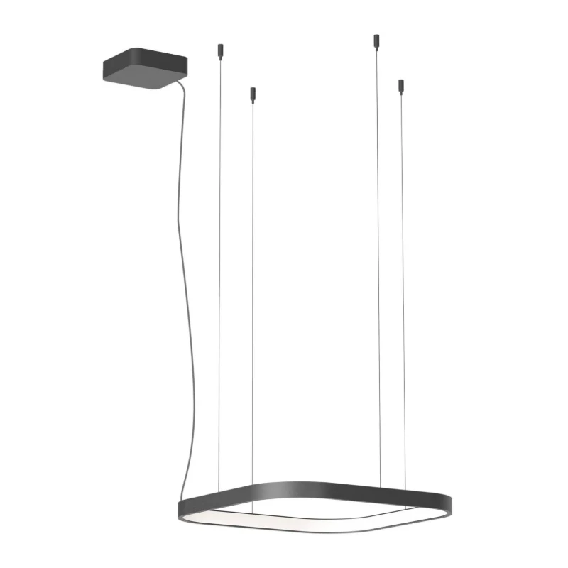 REDO GROUP - ORION LAMPADA A SOSPENSIONE SINGOLA QUADRATA - NERO OPACO 01-3893