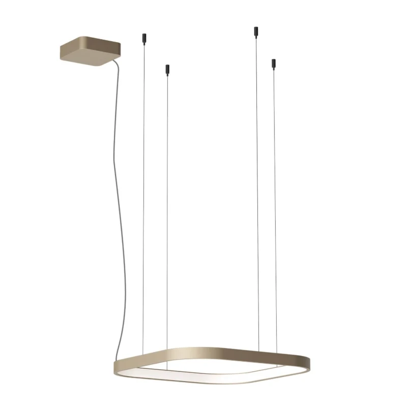 REDO GROUP - ORION LAMPADA A SOSPENSIONE SINGOLA QUADRATA - SILVER COFFEE